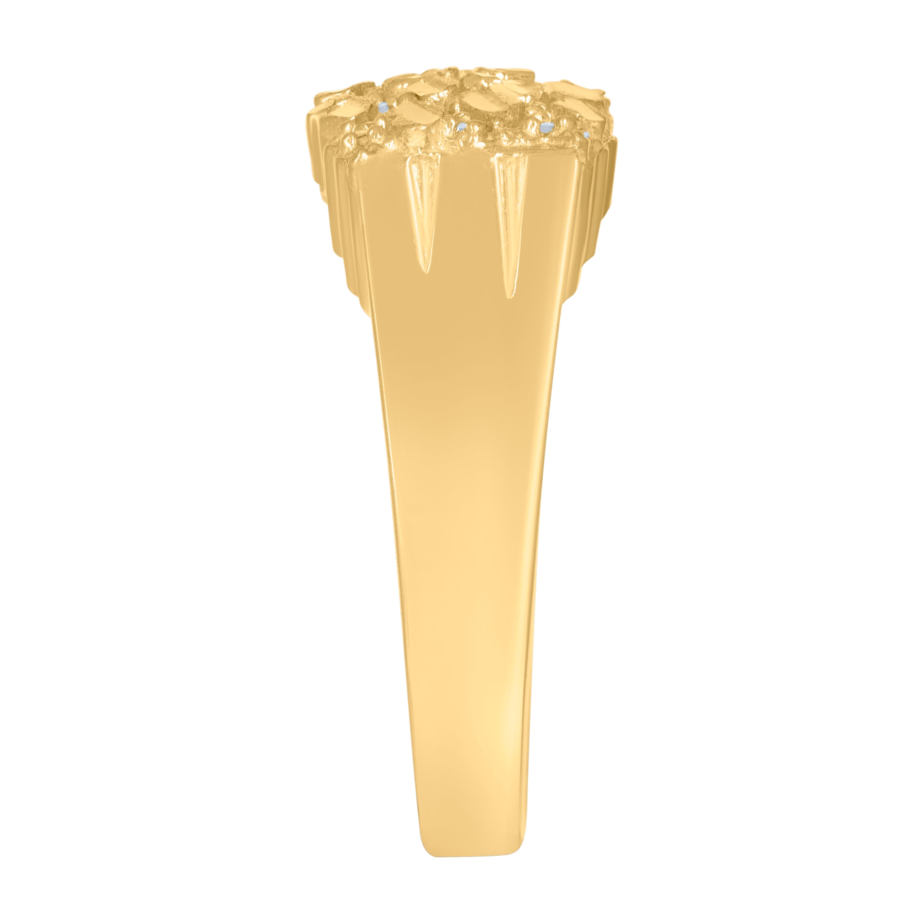 10kt Yellow Gold Mens Nugget Stud Earrings