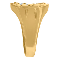 10kt Two-Tone Gold Mens Cubic-Zirconia St. Lazarus Religious Charm Pendant