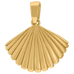 14Kt Yellow Gold Womens Polished Finish Sea Shell Charm Pendant