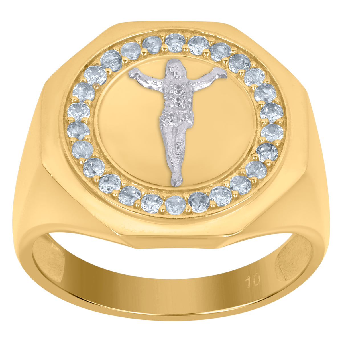 10kt Yellow Gold Mens Cubic-Zirconia Snake Reptiles Wildlife Charm Pendant