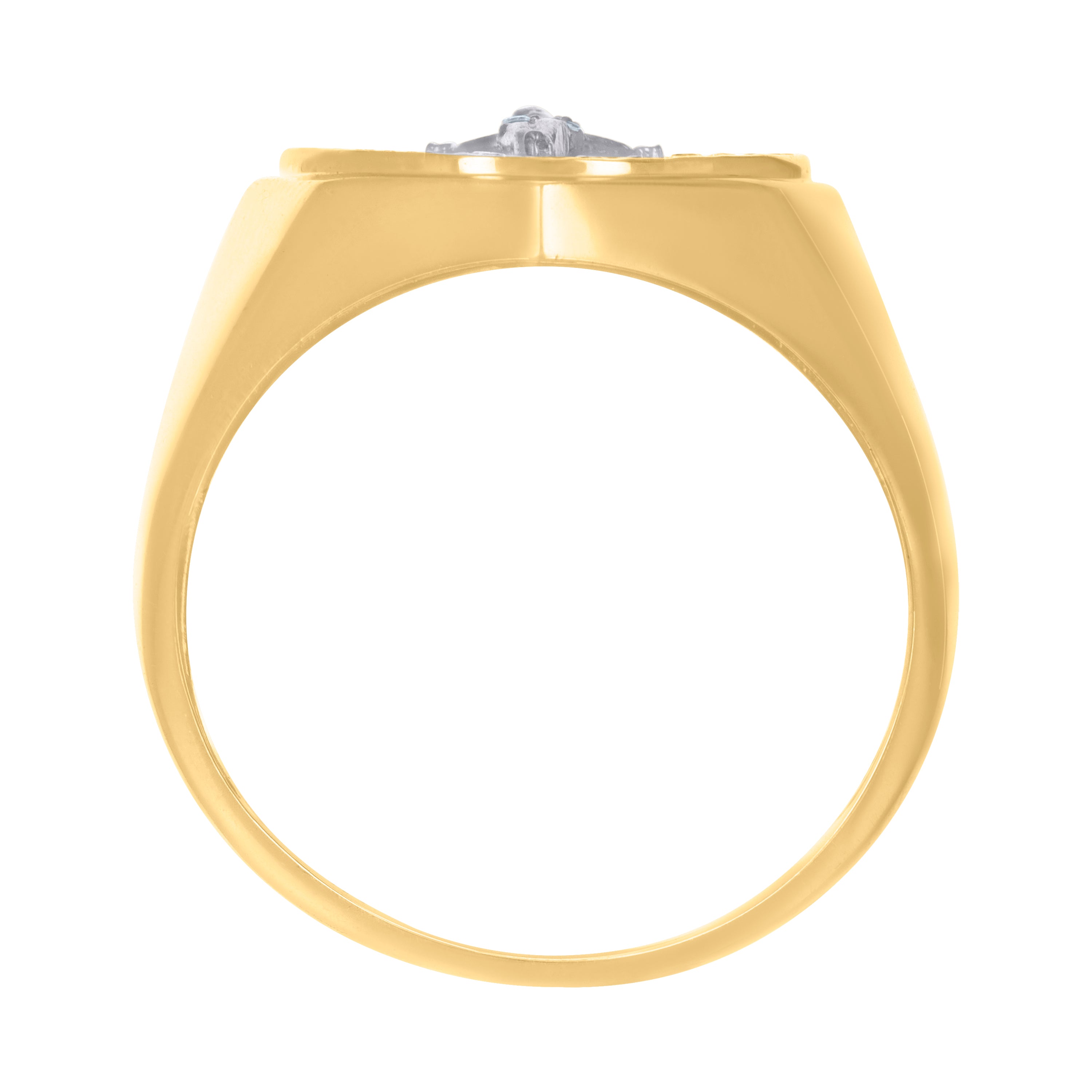 10kt Yellow Gold Mens Nugget Stud Earrings