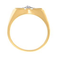 10kt Yellow Gold Mens Nugget Stud Earrings