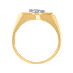 10kt Yellow Gold Mens Nugget Stud Earrings