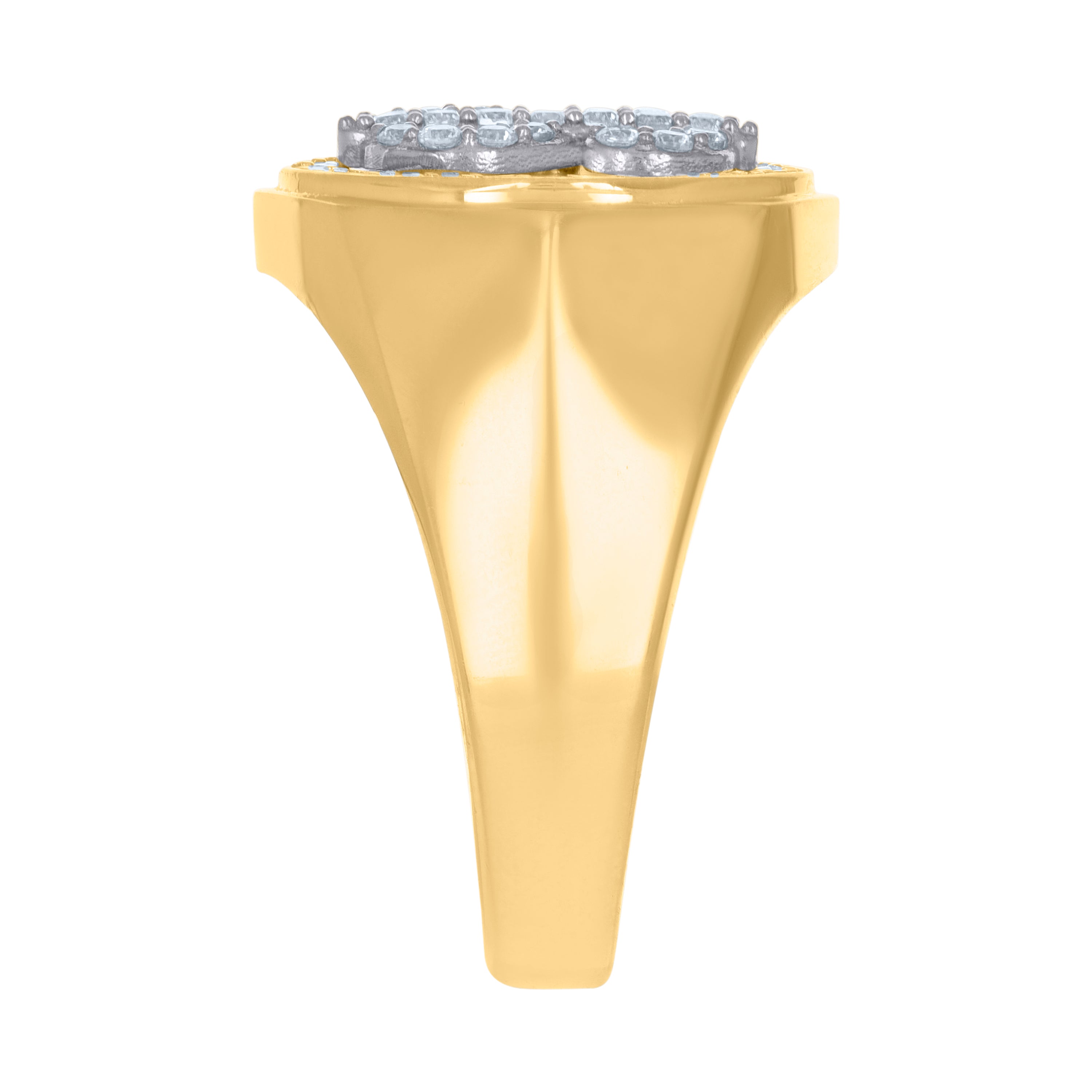 10kt Yellow Gold Mens Nugget Stud Earrings