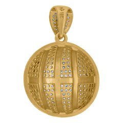10kt Yellow Gold Mens Basket Ball Sports Charm Pendant
