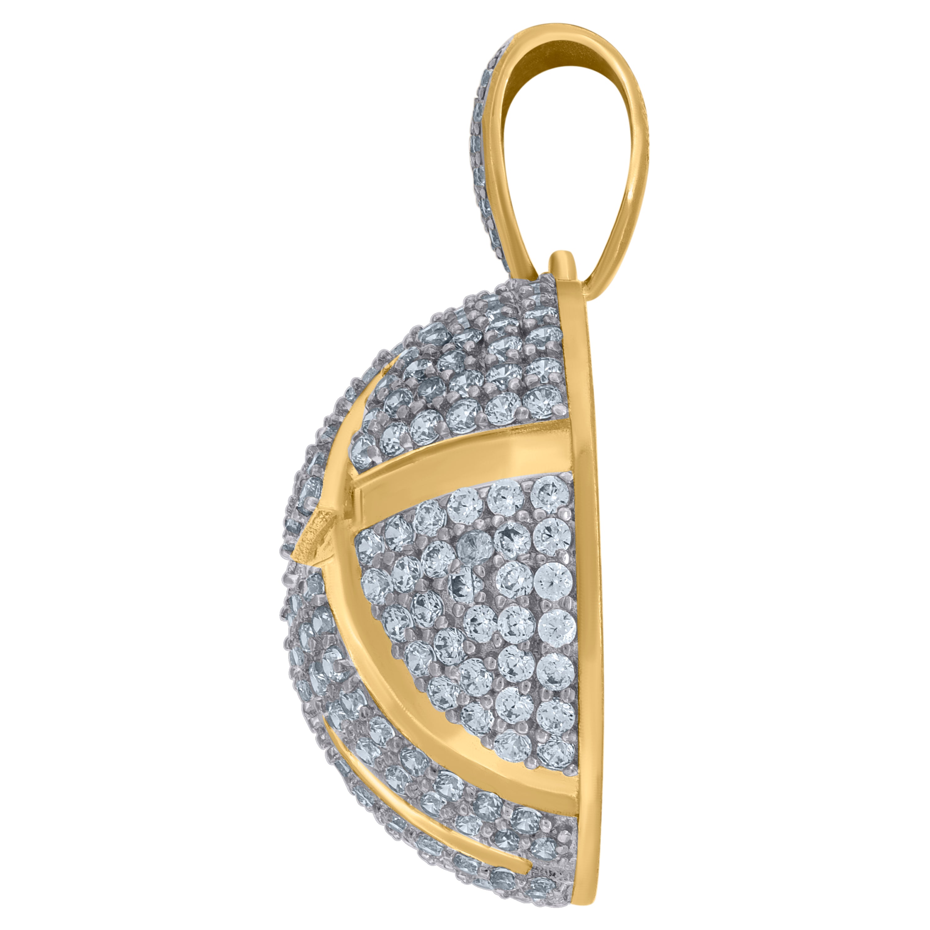 10kt Yellow Gold Mens Basket Ball Sports Charm Pendant
