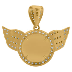 10kt Two-Tone Gold Mens Zodiac Sign Leo Lion Charm Pendant