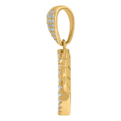 10kt Two-Tone Gold Mens Zodiac Sign Leo Lion Charm Pendant