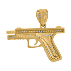 10kt Yellow Gold Mens Black Lives Matter Talking Charm Pendant