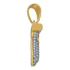 10kt Yellow Gold Mens Black Lives Matter Talking Charm Pendant