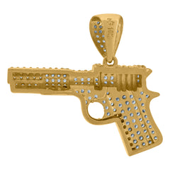 10kt Yellow Gold Mens Black Lives Matter Talking Charm Pendant