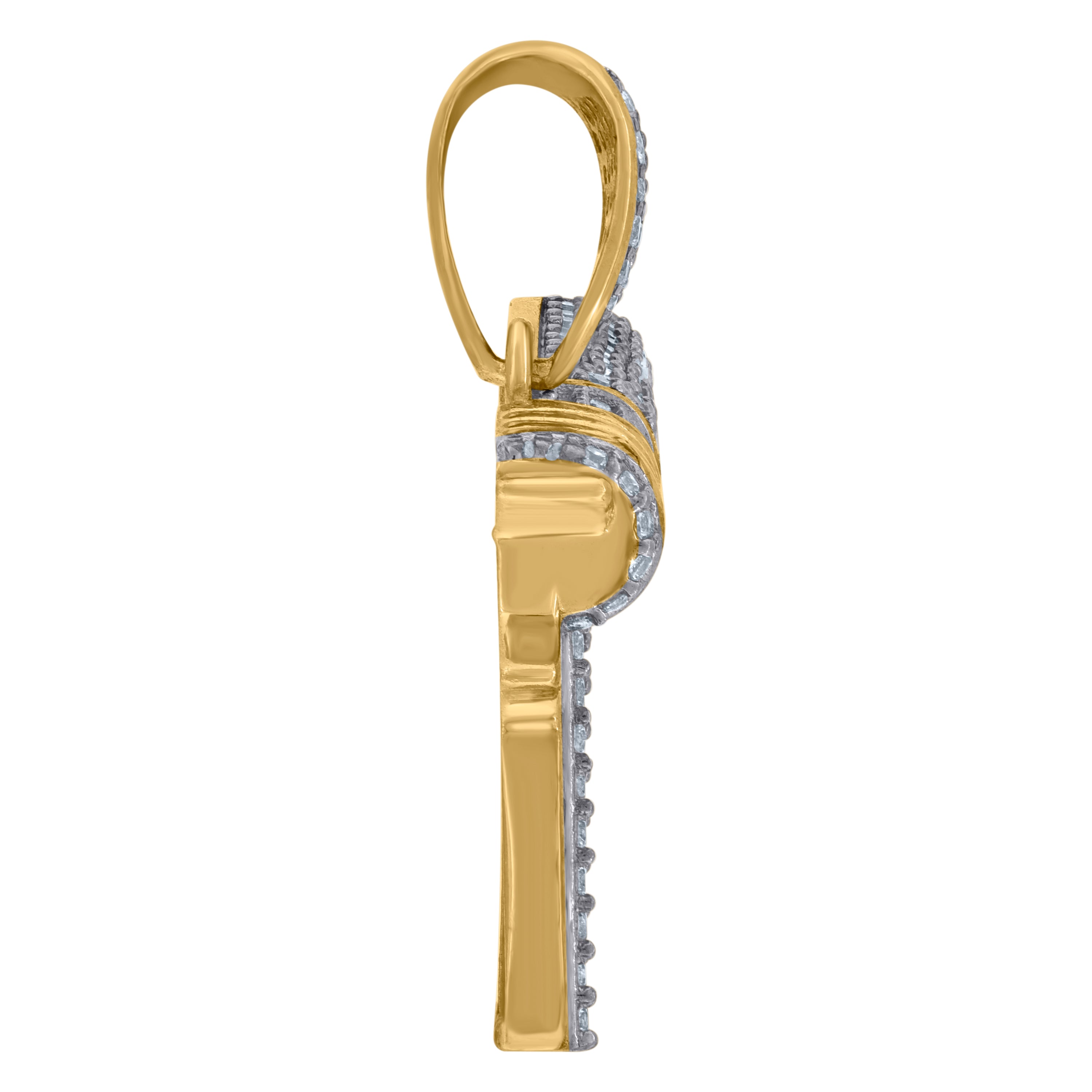 10kt Yellow Gold Mens Black Lives Matter Talking Charm Pendant