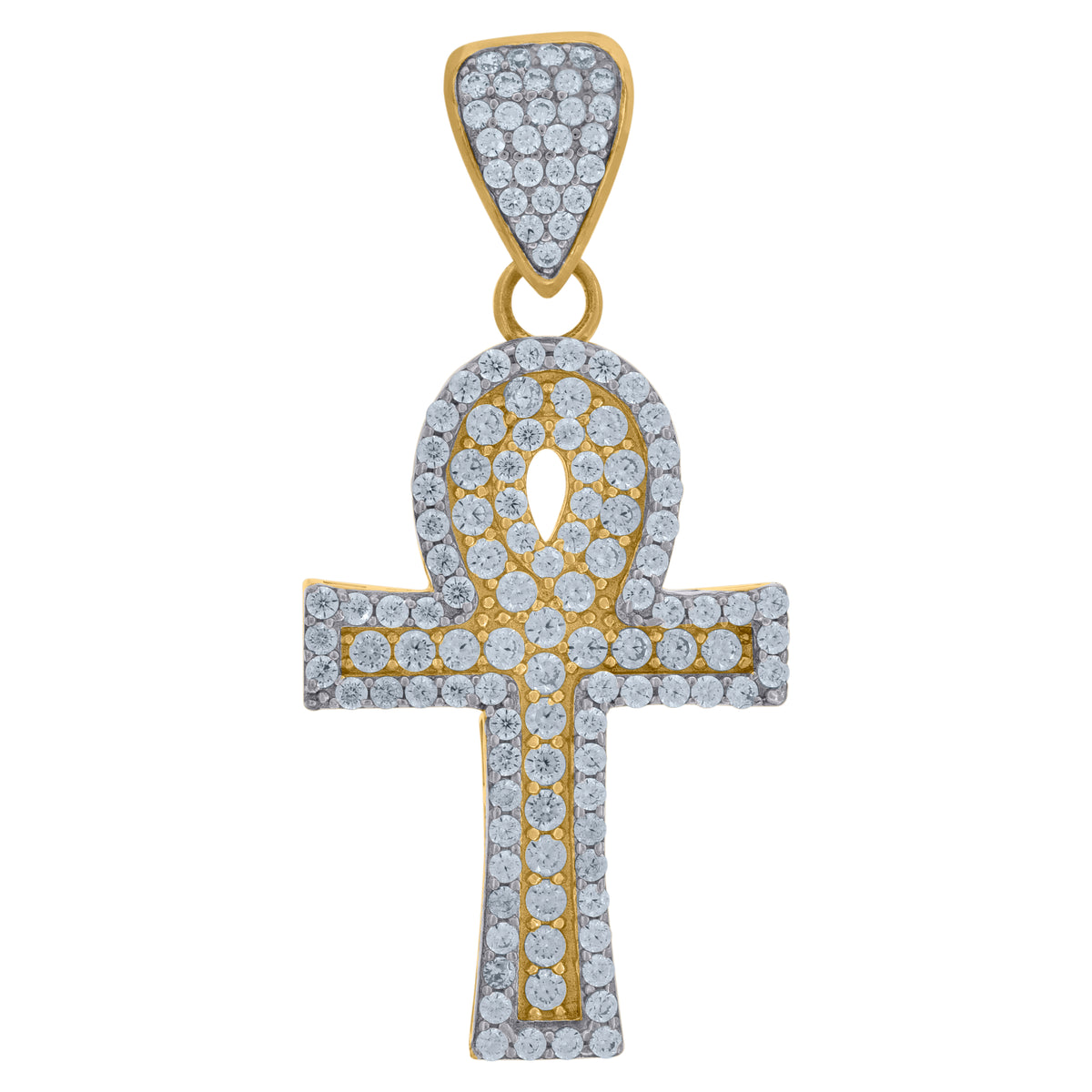10kt Two-tone Gold Womens Multi-color Cubic-Zirconia Oval Medallion Guadalupe Religious Charm Pendant