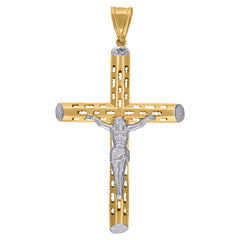 10kt Two-tone Gold Mens Square Head Guadalupe Religious Cuban Border Ring