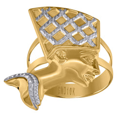 10kt Two-Tone Gold Mens Cubic Zirconia Engagement Ring
