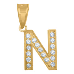 10kt Two-Tone Gold Mens Princess Cut Cubic-Zirconia Religious Cross Charm Pendant