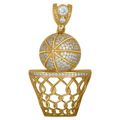 10kt Yellow Gold Mens Baguette Round Cubic-Zirconia Cross Religious Charm Pendant