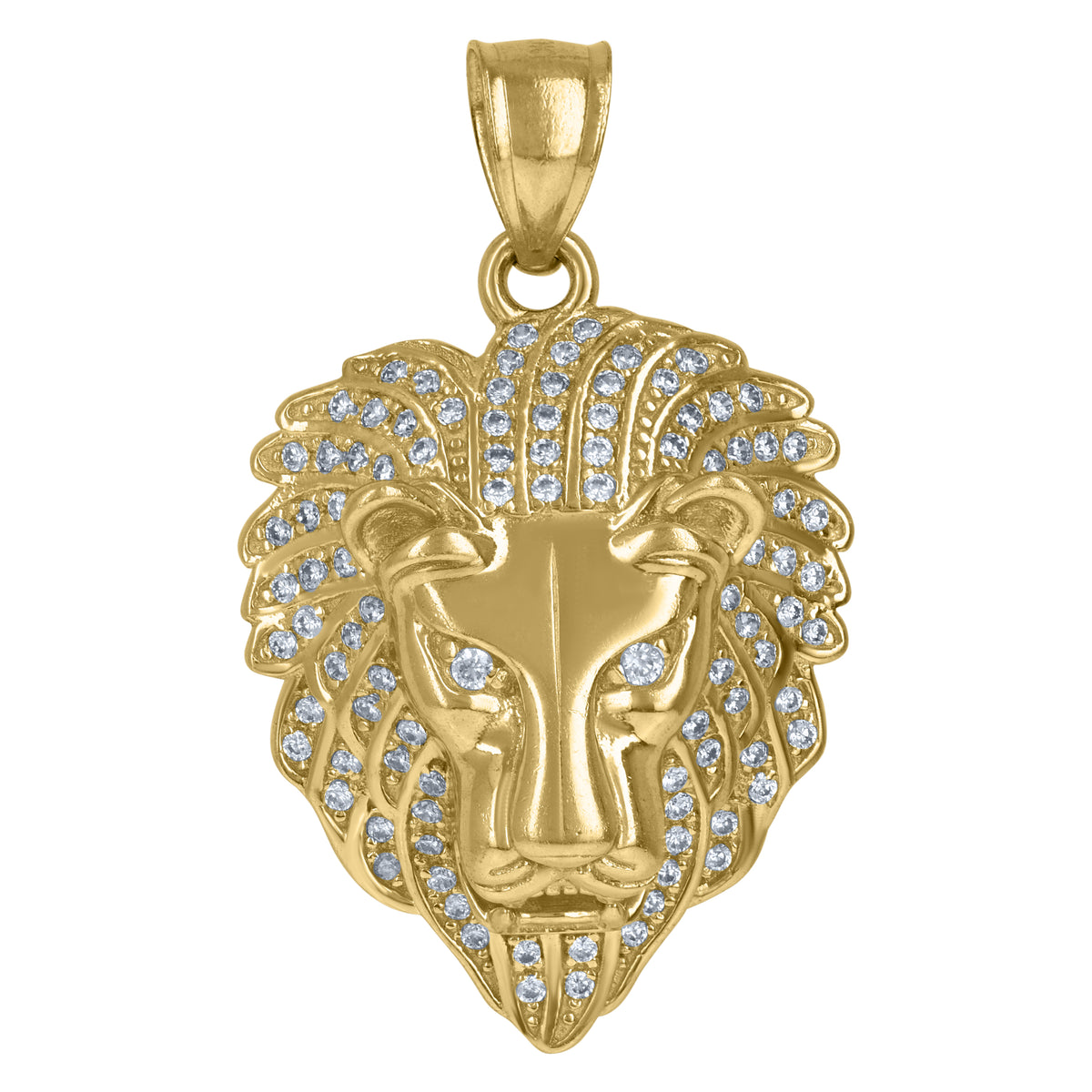 10kt Yellow Gold Mens Cubic-Zirconia Star Of David Religious Symbol Charm Pendant