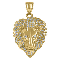 10kt Yellow Gold Mens Cubic-Zirconia Star Of David Religious Symbol Charm Pendant