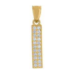 10kt Two-tone Gold Mens Nefertiti Egyptian Charm Pendant