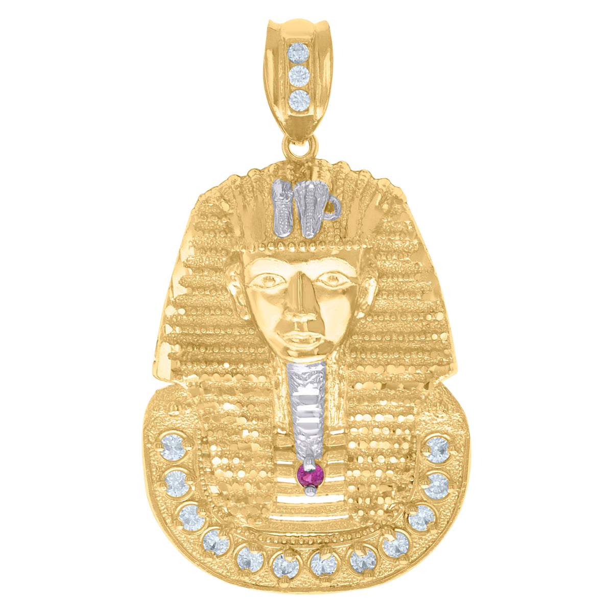 10kt Yellow Gold Mens Cubic-Zirconia World Map Globe Maps Charm Pendant