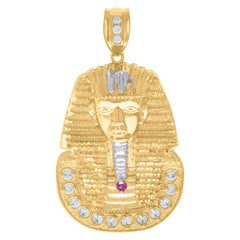 10kt Yellow Gold Mens Cubic-Zirconia World Map Globe Maps Charm Pendant