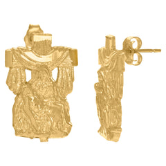 10kt Yellow Gold Mens Cubic-Zirconia Leo/Lion Zodiac Sign/Wildlife Charm Pendant