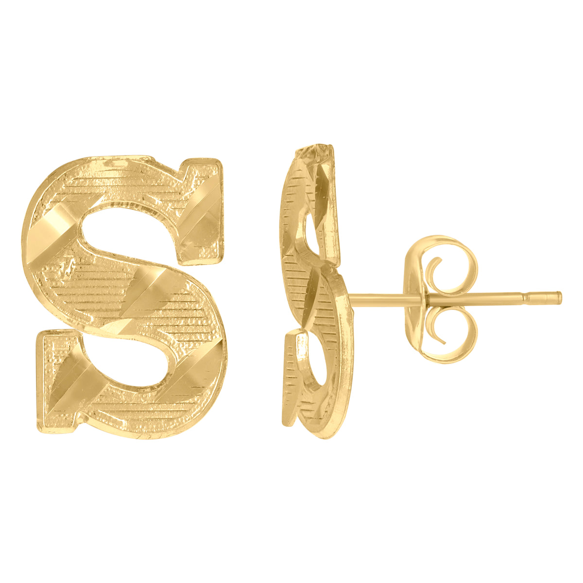 10kt Yellow Gold Mens Cubic-Zirconia Gun Weapons Charm Pendant