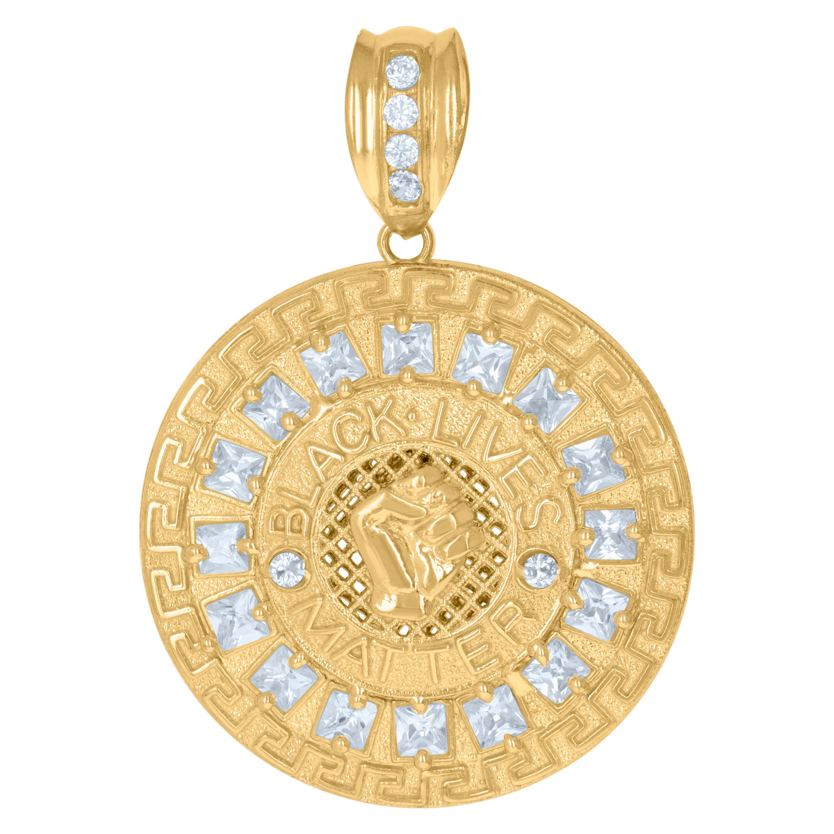 10kt Two-Tone Gold Mens Jesus Religious Charm Pendant