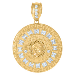 10kt Two-Tone Gold Mens Jesus Religious Charm Pendant