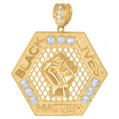 10kt Two-tone Gold Mens Jesus Religious Charm Pendant