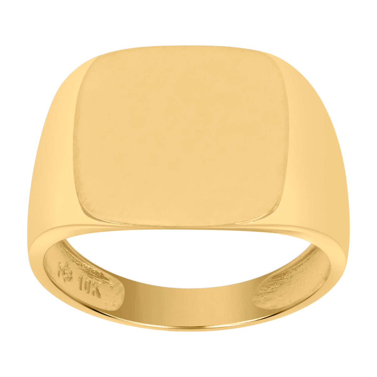 10kt Yellow Gold Mens Square Head Signet Ring