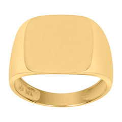 10kt Yellow Gold Mens Square Head Signet Ring