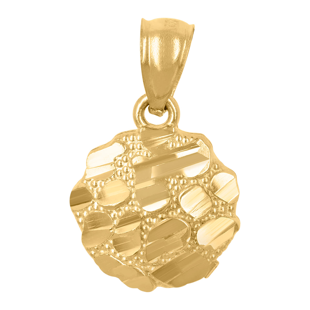 10kt Yellow Gold Diamond-Cut Unisex Toad Frog Animal Charm Pendant