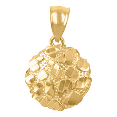 10kt Yellow Gold Diamond-Cut Unisex Unicorn Animal Charm Pendant
