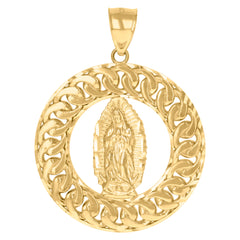 10kt Yellow Gold Mens Cubic-Zirconia Aztec Calendar Fashion Charm Pendant