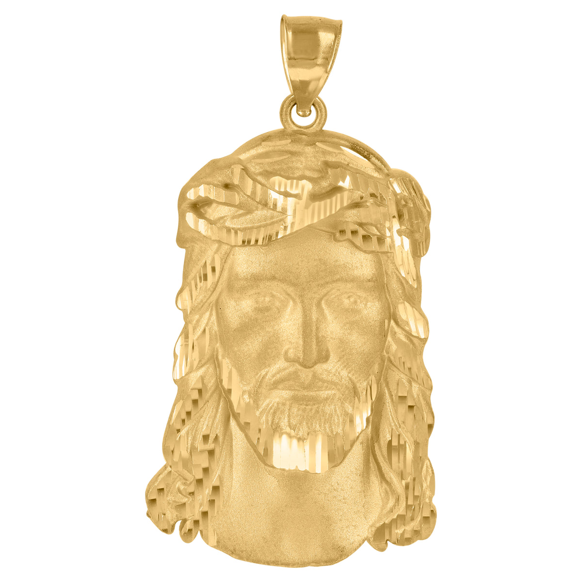 10kt Yellow Gold Mens Cubic-Zirconia Buddha Religious Charm Pendant