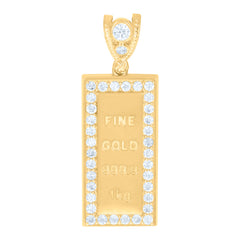 10kt Yellow Gold Mens Cubic Zirconia Star Of David Religious Charm Pendant