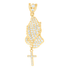 10kt Yellow Gold Mens Cubic Zirconia Zodiac Sign Leo Lion Head Charm Pendant