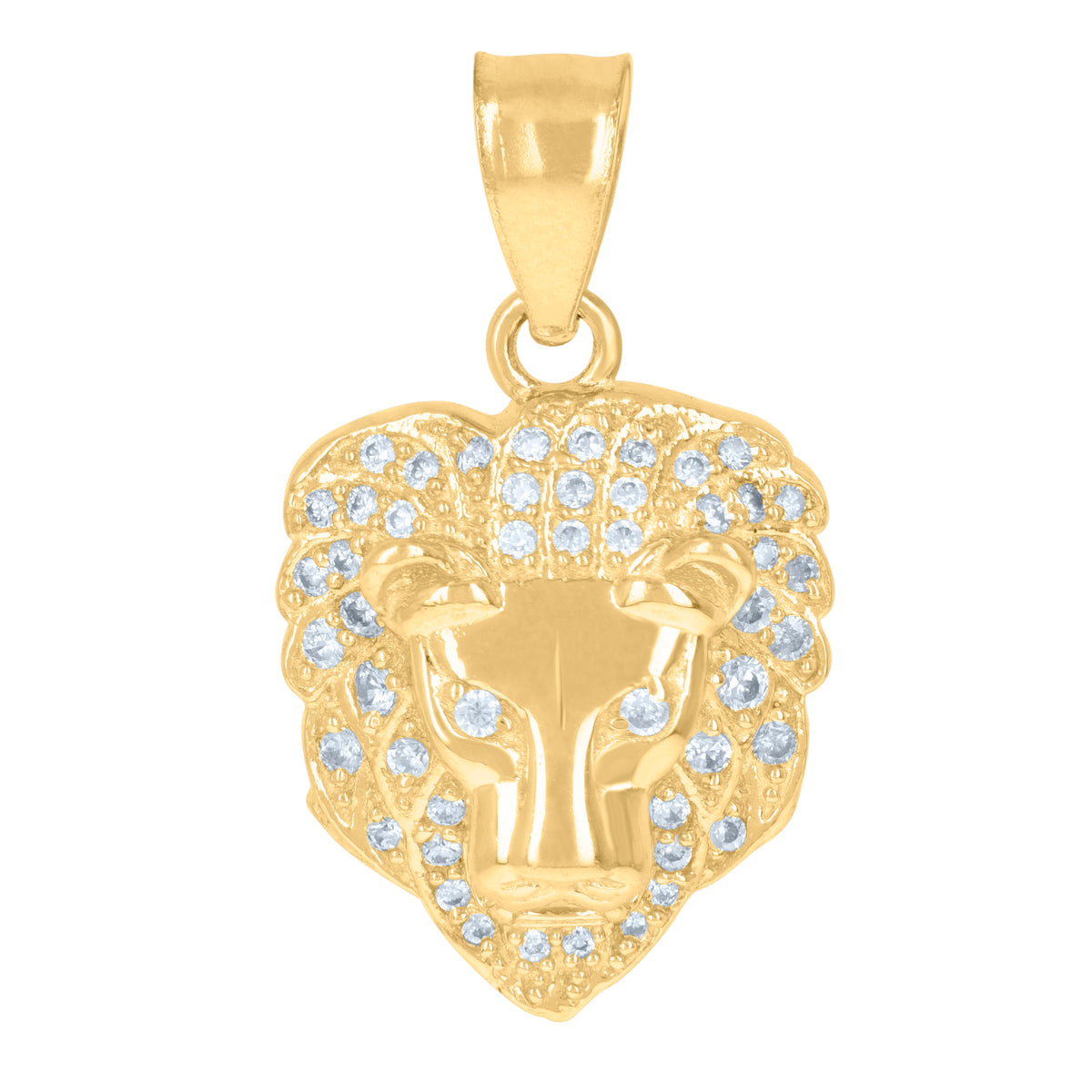 10kt Yellow Gold Mens Cubic Zirconia Marijuana Leaf Fashion Charm Pendant