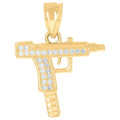 10kt Yellow Gold Mens Crown CEO Fashion Charm Pendant