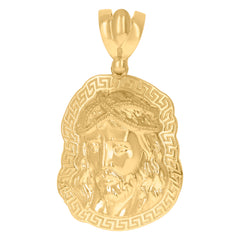 10kt Yellow Gold Diamond-Cut Mens Marijuana Leaf Charm Pendant