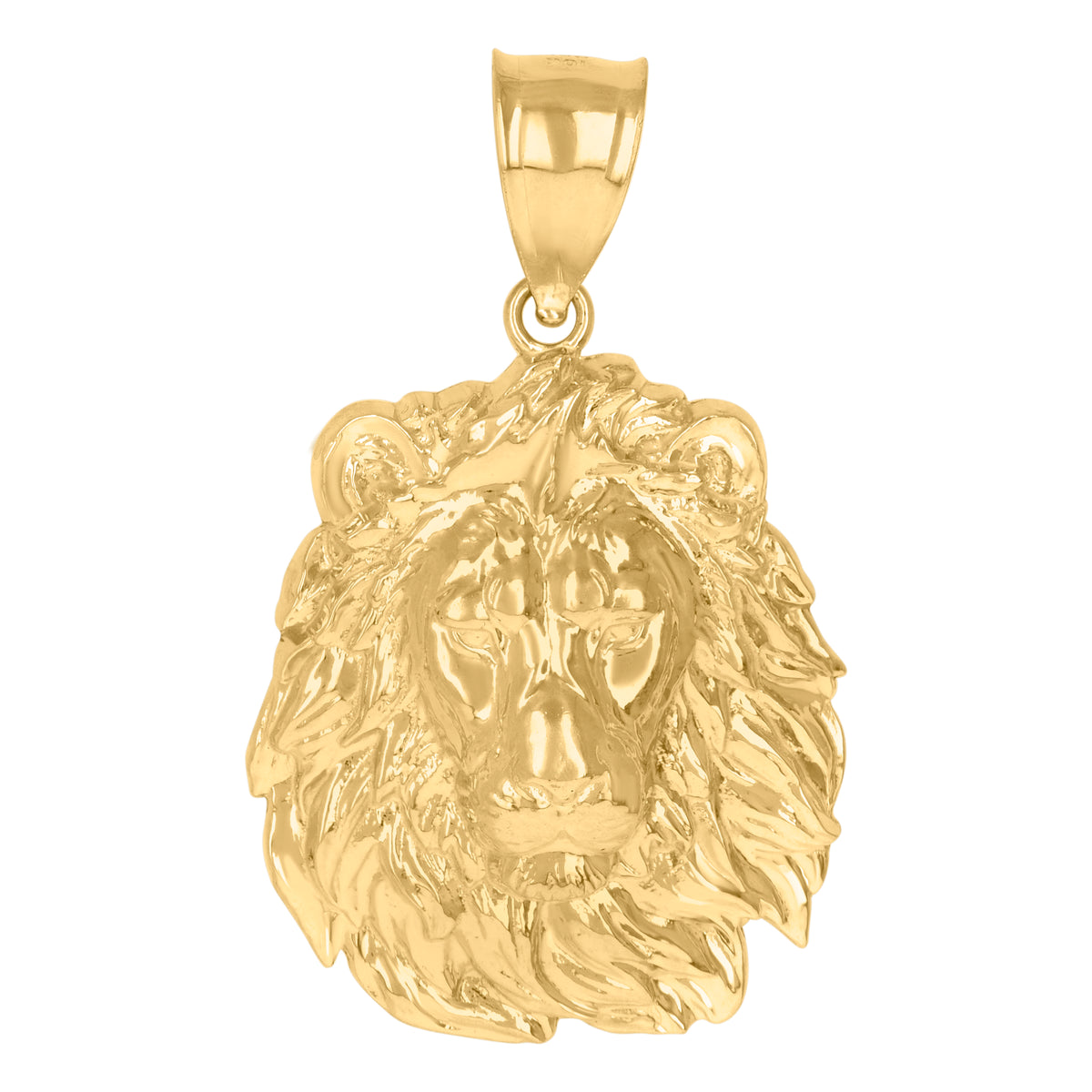 10kt Yellow Gold Mens Cubic Zirconia Medallion Fashion Charm Pendant