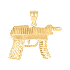 10kt Yellow Gold Mens Crown Fashion Charm Pendant
