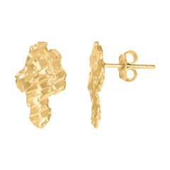 10kt Yellow Gold Mens Cubic-Zirconia Religious Cross Passion Charm Pendant