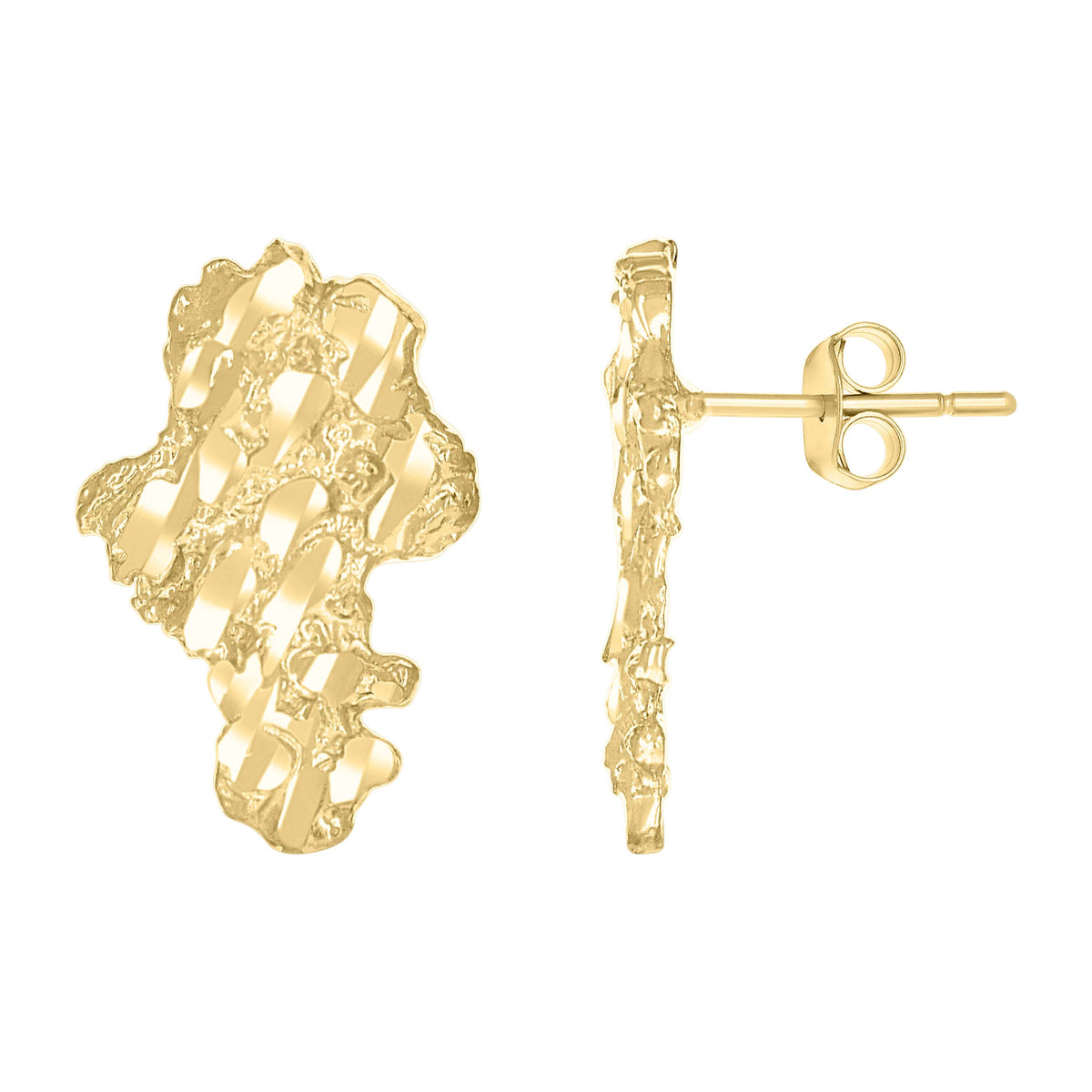 10kt Yellow Gold Mens Cubic-Zirconia Religious Fleur De Lis Crucifix Cross Charm Pendant