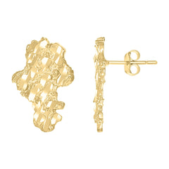 10kt Yellow Gold Mens Cubic-Zirconia Religious Fleur De Lis Crucifix Cross Charm Pendant