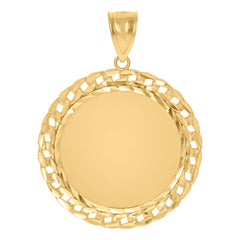 10kt Yellow Gold Mens Cubic-Zirconia St. Jude Religious Charm Pendant