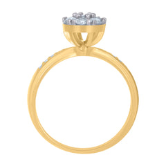 10kt White Gold Unisex Tube Cross Religious Charm Pendant