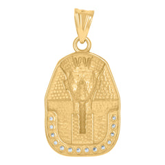 10kt Yellow Gold Mens Leo/Lion Head Animal Wildlife Charm Pendant